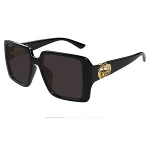 Gucci GG1692S 001 Black/Grey Oversized Square Women's Sunglasses 54-18-135